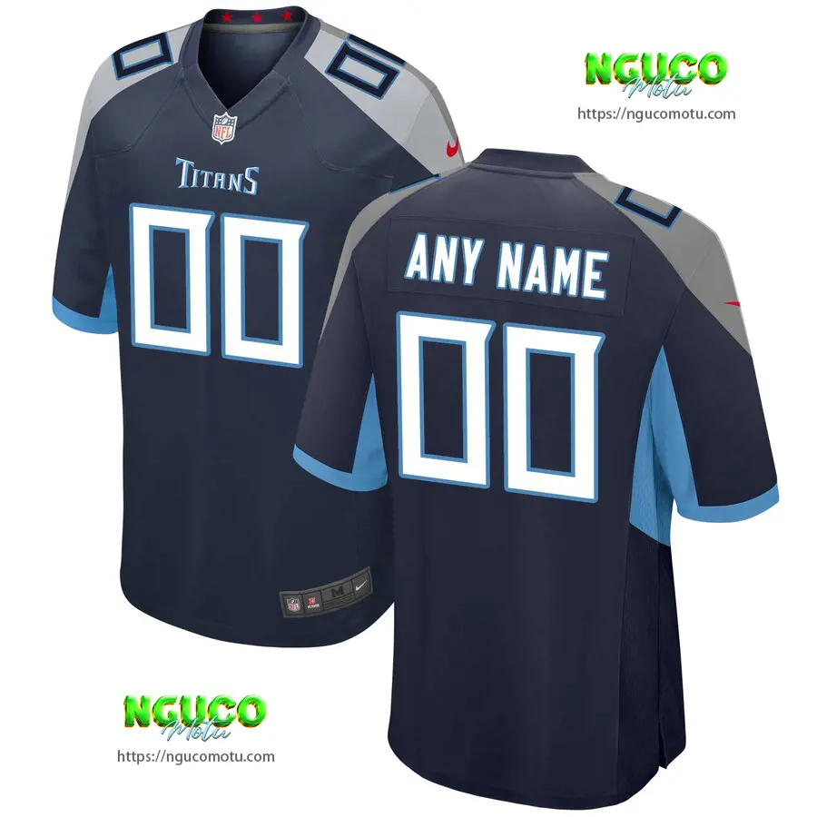  tennessee titans navy custom jersey